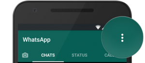 Upper rightmost three dot, procedure to enable whatsapp fingerprint lock