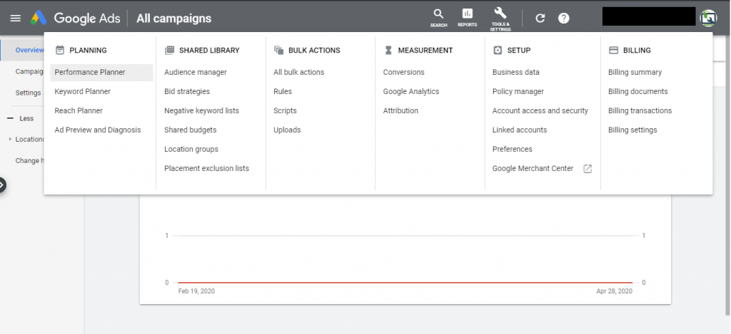  Google Keyword Planner- "Keyword Planner section"